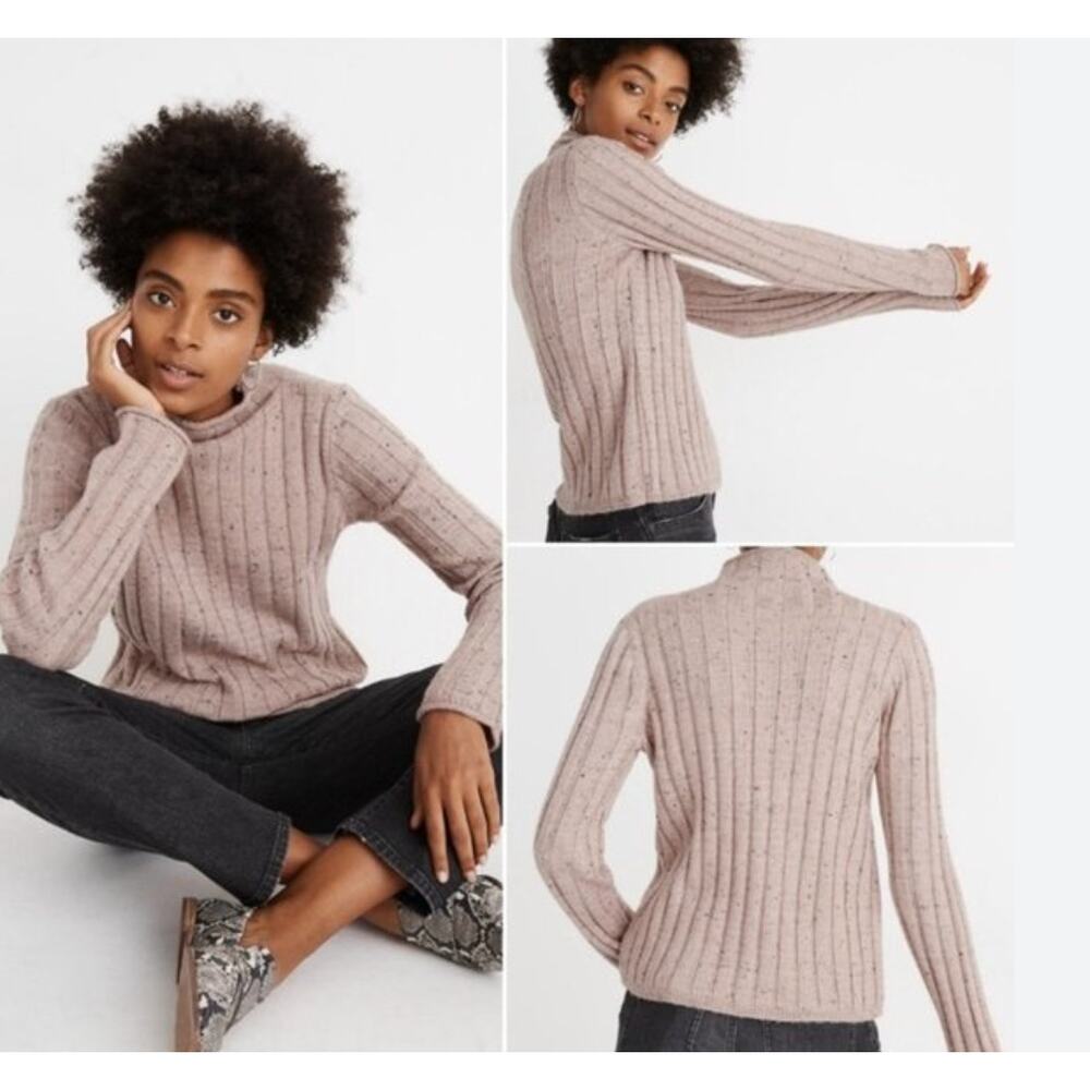 Madewell Turtleneck Wool Blend Sweater In Coziest Yarn size small